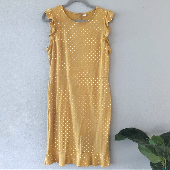 yellow polka dot dress old navy
